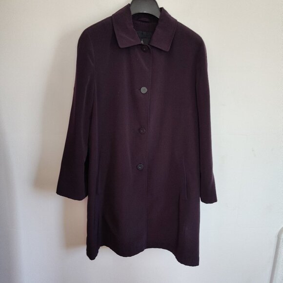 Ladies SZ XSP London Fog Aubergine All-Weather Coat - Picture 1 of 8